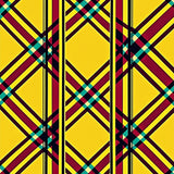 Winter Tartan Plaid Featuring Traditional Scottish Crosshatch Motifs(Yellow)
