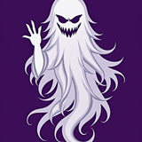 Haunted Apparition Mystical Spectral Figure Accent(Purple)