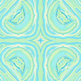 Serene Wave Featuring Fluid Interlocking Swirls and Curves (Blue) - ODIKA