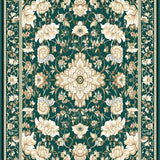 Evergreen Tapestry Floral Symphony in Dark Green &(Green)