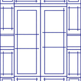 Mosaic Tile Array Sophisticated Alternating Formation(Blue)