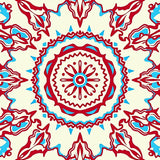 Symmetrical with Interlocking Abstract Shapes and Accents(Red)