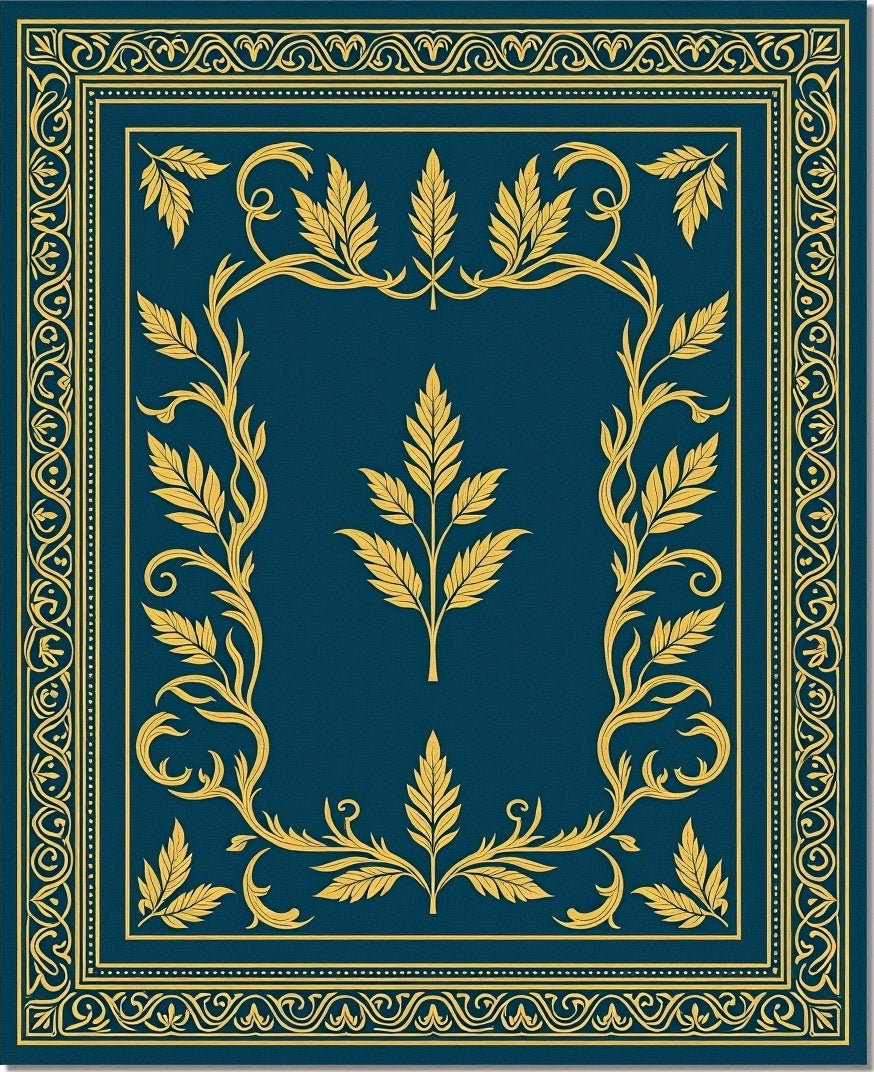 Interlocking Leaf Motif with Elegant Vine Embellishments (Gold) - ODIKA