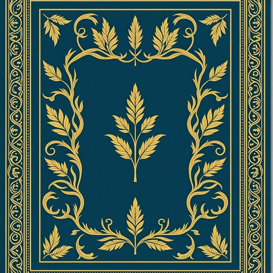 Interlocking Leaf Motif with Elegant Vine Embellishments (Gold) - ODIKA