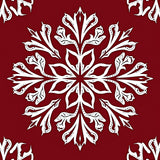 Festive Snowflake Winter Holiday Accent Flooring Circular Decoration(Red)