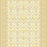 Boho Chic Beige Runner with a Paisley Inspired(Ivory)