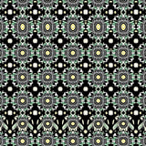 Interlocking Starburst with Festive Emerald and Ivory Highlights(Black)