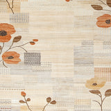 Boho Chic Area Beige and Brown Abstract Floral Modern Geometric Pa(Beige)