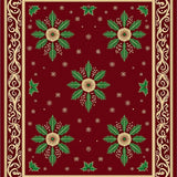 Holly Wreath Medallion Vintage Area(Red)