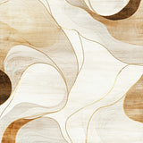 Beige Swirls Indoor Throw Faux Wool Entrance Door(Beige)