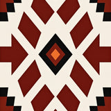 Abstract Southwestern Kilim with Layered Angular Shapes(Ivory)