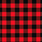 Lumberjack Grid Porch Entrance Doorstep Greeting(Red)