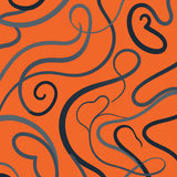 Abstract Smoke Trails Featuring Deep Grey And Black Tones(Orange)