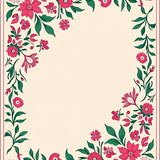 Enchanted Garden Botanical Illustration Tapestry Artwork(Pink)