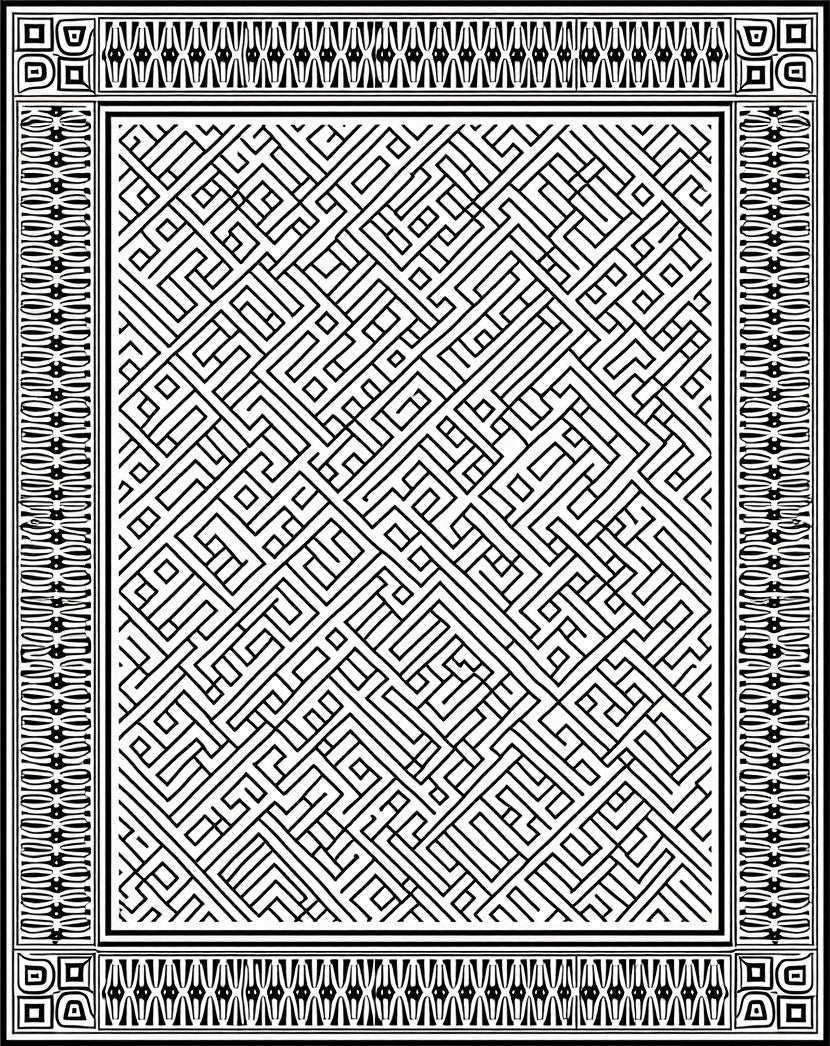 Elegant Lattice Symmetrical (Black) - ODIKA