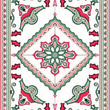 Tile Inspired Accent with Quatrefoil(Red)