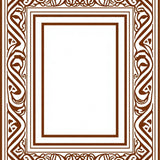 Inspired Leather Look with Interlocking Motifs(Brown)