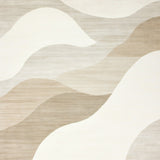 Coastal Breeze Beige Ivory Area Serene Waves & Subtle Tones(Beige)