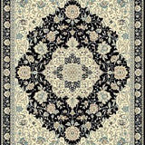 Luxurious Black Beige Medallion(Ivory)