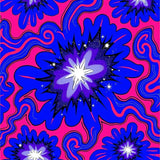 Vibrant Celestial Featuring Nebula Clouds and Clusters (Pink)