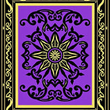 Elegant Medallion With Artistic Swirls (Purple)