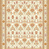 Elegant Tan with Ornate Floral Medallions and Classic Boho Flair(Ivory)