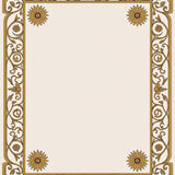 Ornate Medallion Chinoiserie Floral Tapestry Design(Gold)