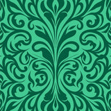 Luxurious Damask Swirl Heritage Artisan (Green)