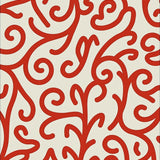 Abstract Fall Inspired Interlocking Floral And Vine Design(Red)
