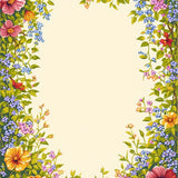 Beige Spring Garden Floor Mat Vibrant Flower Printed Area Low Pile(Beige)