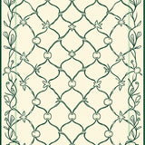 Interlocking Lattice Motif with Delicate Vine Accents (Beige) - ODIKA