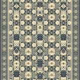 Intricate Cross Area with Beige and Charcoal(Beige)