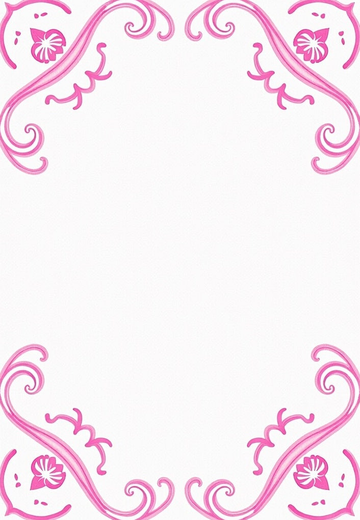 Whimsical Swirl Mosaic with Delicate Floral Embellishments and Curves (Pink) - ODIKA