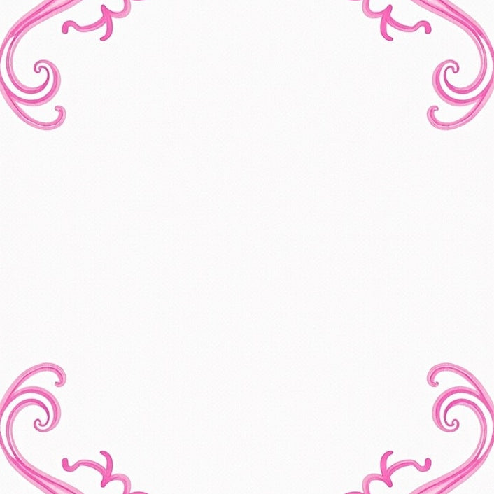 Whimsical Swirl Mosaic with Delicate Floral Embellishments and Curves (Pink) - ODIKA