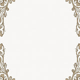 Artisan Floral Lattice with Ornate Scrollwork Design(Brown)