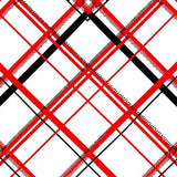 Festive Tartan Plaid with Diagonal Overlapping Motifs(Red)