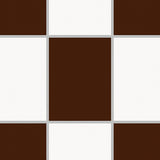 Rustic Farmhouse Grid Motif With Crisp Contrasting Blocks(Brown)