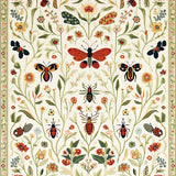 Botanical Bug with Floral Insect Illustrations(Ivory)