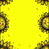 Charming Yellow Sun Motif(Yellow)