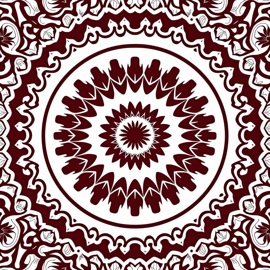 Inspired Design Featuring Stylized Petal Whorls (Brown) - ODIKA