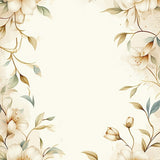 Floral Harmony Area Neutral Botanical Gentle Hues(Beige)