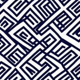 Interlocking Contemporary Abstract Design (Blue)