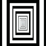 Contemporary Monochrome Striped With Diamond Lattice For Home(Black)