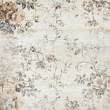 Floral Whisper Beige Anti Slip Bath Absorbent Shower(Beige)