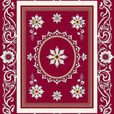 Yuletide Lace Interlocking Snow Blossom Motif(Red)