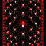 Whimsical Halloween Themed Tapestry(Black)