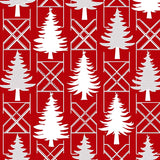 Pine Tree Interlocking Plaid Style(Red)