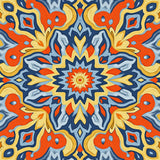 Abstract Kaleidoscope Design with Swirling(Orange)