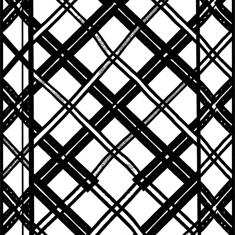 Artisan Crisscross Textile Displaying Highland Inspiration (Black) - ODIKA