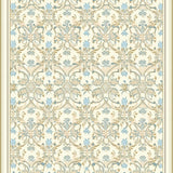 Tranquil Garden Trellis with Light Base and Beige Floral Lattice(Beige)